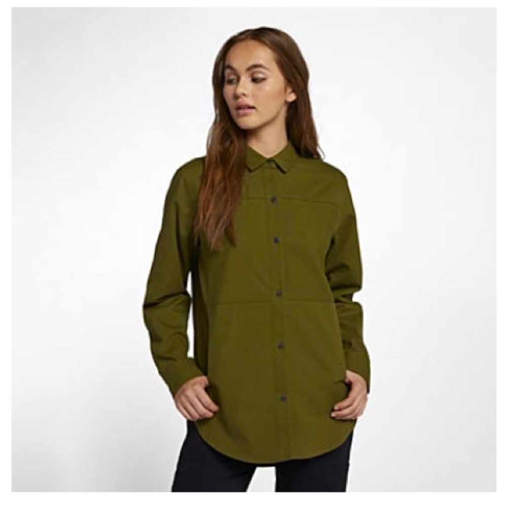 Army Green Hurley Button Down
